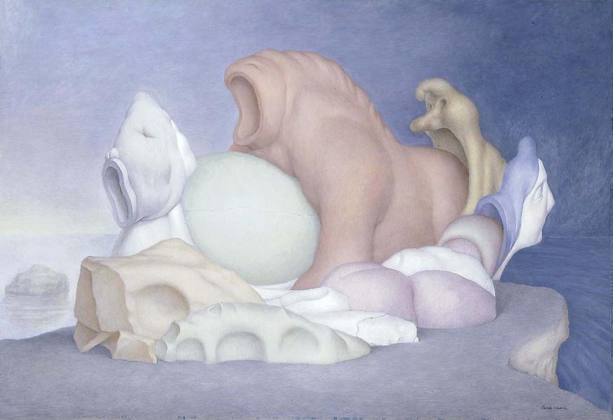 Nest, 1965 tempera on paper mounted to gessoed boa...