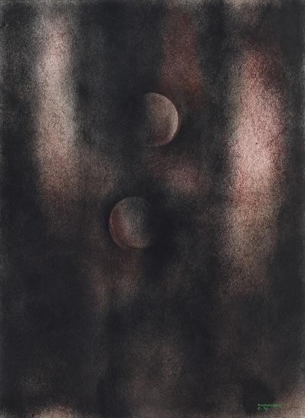 Lights XI, 1974 oil on paper 30" x 22" s...