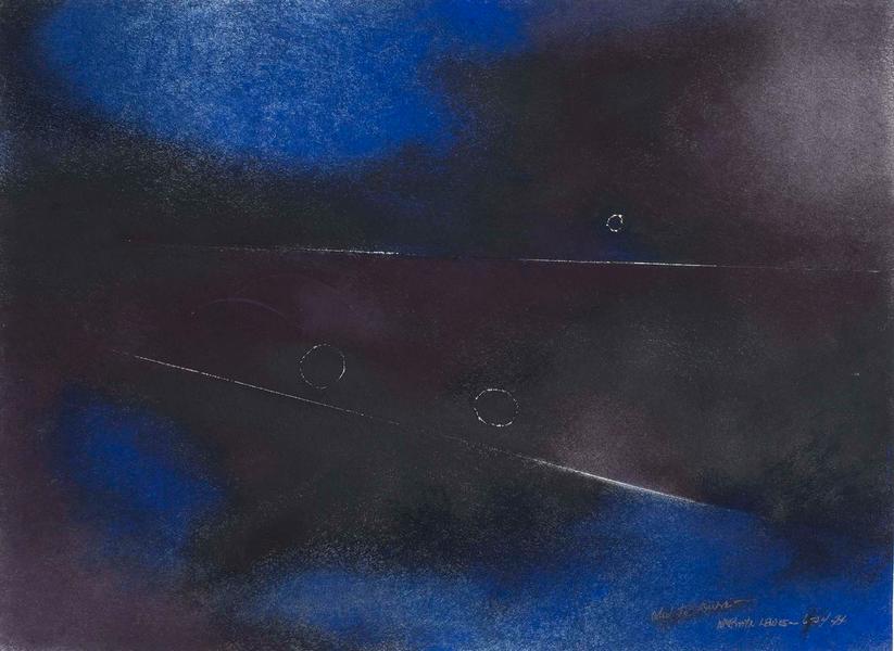 Ode to Duke, 1977 oil on paper with incised marks...