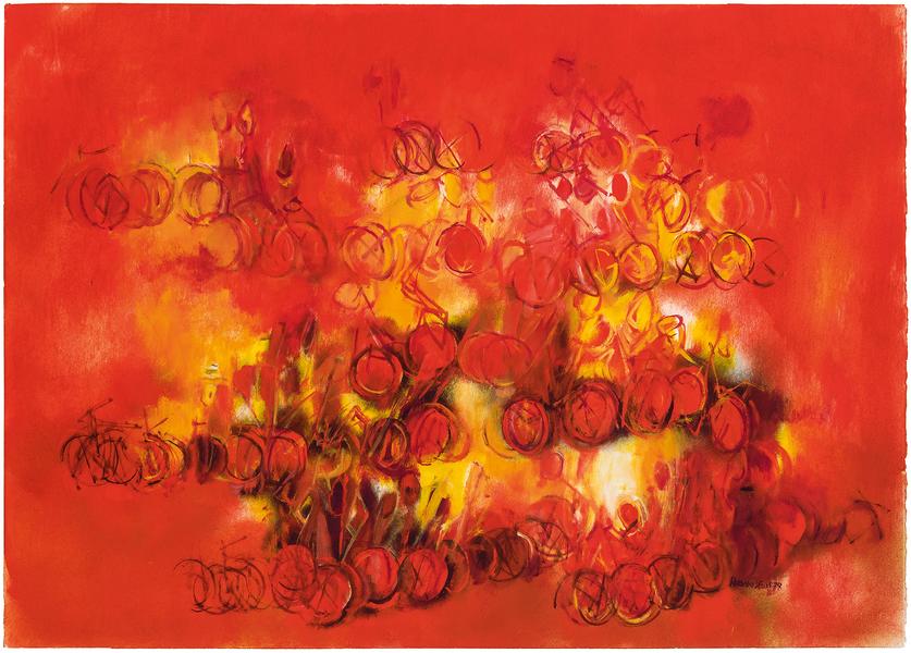 Untitled, 1978 oil and pastel on paper 29 1/2"...