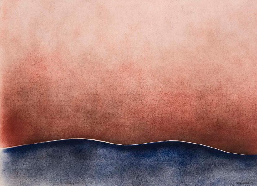 Untitled, 1969 oil on laid paper 30 3/4" x 42...