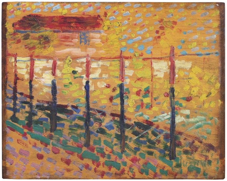 Du Pont au Campagne, 1907 oil on wood panel (doubl...