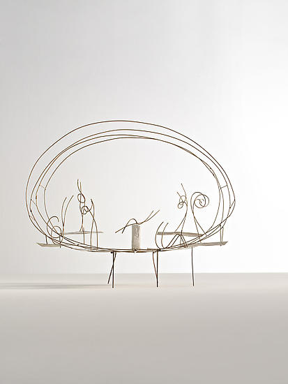 Fausto Melotti, "The Game of Pairs," 1984
Brass and cement fiber, 
18 1/2 x 23 1/4 x 8 11/16 inches
Marta Melotti Collection, Milan