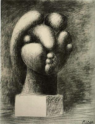 Pablo Picasso, "Sculpture of a Head: Marie-Thérèse," 1932
Charcoal on canvas, 36 1/4 x 28 3/4 inches
Fondation Beyeler, Riehen/Basel Image