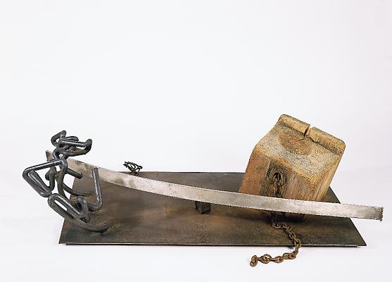 Mark di Suvero, "Silver Bow," 1962.  Wood, iron and steel, 16 x 58 x 28 inches.  Private Collection. Image