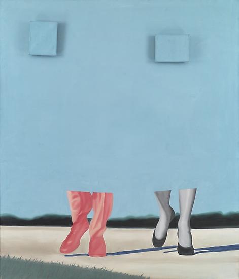 James Rosenquist, "Untitled (Blue Sky)," 1962. Oil on canvas, 84 x 72 inches. Courtesy The Brant Foundation, Inc., Greenwich, CT. Art © James Rosenquist / Licensed by VAGA, New York, NY