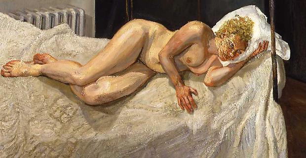 Lucian Freud, "Ria, Naked Portrait," 2006-7
Oil on canvas, 34 x 64 inches Image