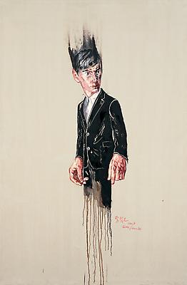 Zeng Fanzhi, "Portrait 08-1-5"
2008
Oil on canvas
86 5/8 x 57 1/8 inches (220 x 245 cm) Image