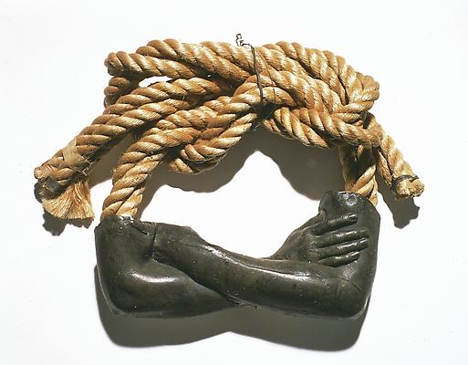 Bruce Nauman, "Untitled," 1967. Beeswax over plaster with rope, 17 x 26 x 4 ½ inches. Daros Collection, Switzerland. © 2010 Bruce Nauman / Artists Rights Society (ARS), New York Image