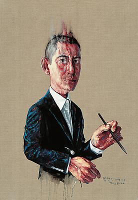 Zeng Fanzhi, "Self-Portrait" 
2008
Oil on canvas
42 7/8 x 29 1/2 inches (109 x 75 cm) Image