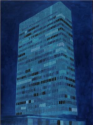 Enoc Perez, "Lever House, NY"
May 2010, Oil on canvas
80 x 60 inches Image