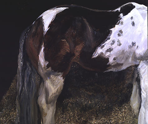 Lucian Freud, "Skewbald Mare," 2004
Oil on canvas, 40 3/16 x 48 1/8 inches Image