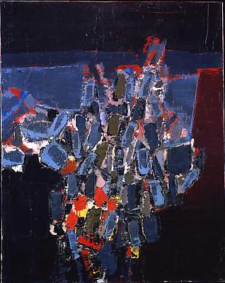 NICOLAS DE STAEL
"Fleurs"
1952
Oil on canvas
31 7/8 x 25 5/8 inches (81 x 65 cm) Image