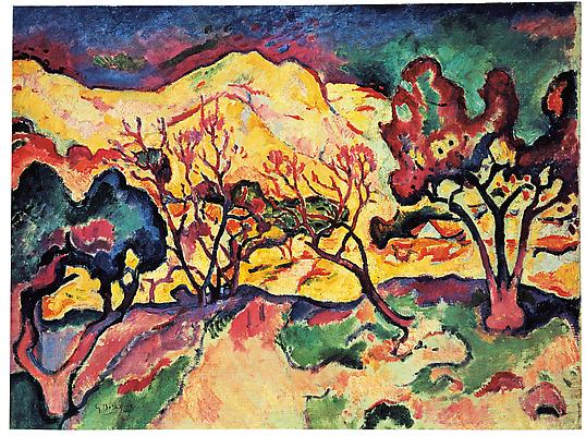 Landscape at L’Estaque
1906
Oil on canvas
23 ⅝ x 31 ⅞ inches (60 x 81 cm)
Merzbacher Kunststiftung
© 2011 Artists Rights Society (ARS), New York / ADAGP, Paris Image