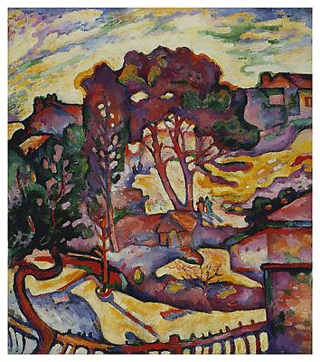 The Great Trees, L’Estaque
1906–07
Oil on canvas mounted on
composition board
31 ½ x 27 ¾ inches (80 x 70.5 cm)
Fractional gift to The Museum of Modern Art from a private collector
© 2011 Artists Rights Society (ARS), New York / ADAGP, Paris Image