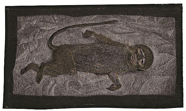 Lucian Freud, "Dead Monkey"
1950
Pastel and watercolor on paper
8 3/8 x 14 1/4 inches (21.3 x 36.2 cm)
The Museum of Modern Art, New York. Gift of Lincoln Kirstein, 1954 (547.1954).
© The Lucian Freud Archive
Digital Image © The Museum of Modern Art/Licensed by SCALA / Art Resource, NY Image