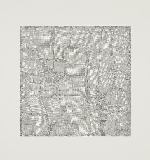 Jacob El Hanani, "Dish Towel Square", 2003
Ink on paper, 18 x 18 inches
Art © Jacob El Hanani