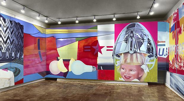 detail of James Rosenquist's "F-111" at Leo Castelli Gallery, 1965 Image