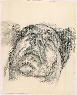 Lucian Freud, "Arnold Abraham Goodman, Baron Goodman"
1985
Charcoal on paper
13 x 10 1/2 inches (33 x 26.7 cm)
National Portrait Gallery, London
© The Lucian Freud Archive
Photo © Lucian Freud Archive Image