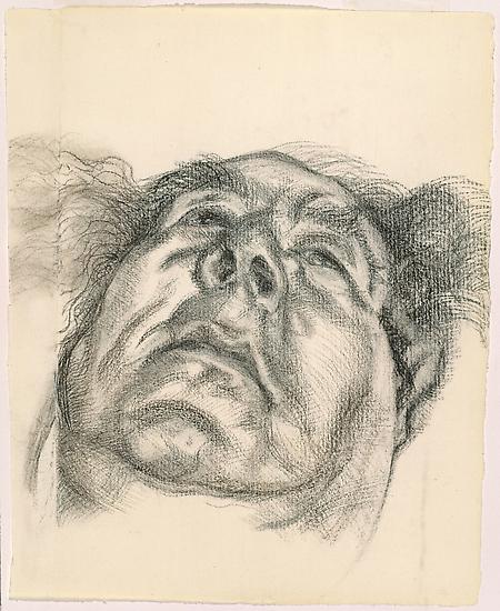 Lucian Freud, "Arnold Abraham Goodman, Baron Goodman"
1985
Charcoal on paper
13 x 10 1/2 inches (33 x 26.7 cm)
National Portrait Gallery, London
© The Lucian Freud Archive
Photo © Lucian Freud Archive