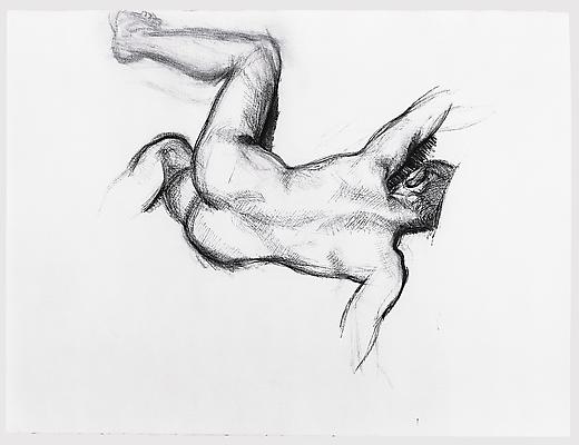 Lucian Freud, "Naked Man on a Sofa"
1989
Charcoal on paper
22 3/8 x 29 7/8 inches (56.8 x 75.9 cm)
Aaron I. Fleischman
© The Lucian Freud Archive Image