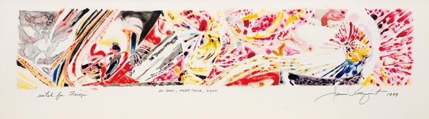 James Rosenquist, "No Guns, More Color," 1999
Colored ink on frosted mylar
11 ½ x 34 1/8 inches 
Art © James Rosenquist / Licensed by VAGA, New York, NY Image