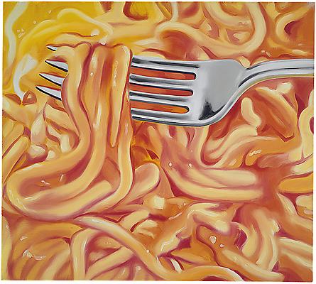 James Rosenquist, "Orange Field", 1964. Oil on canvas, 32 x 36 inches (81.3 x 91.4 cm). Private Collection. Art © James Rosenquist / Licensed by VAGA, New York, NY Image