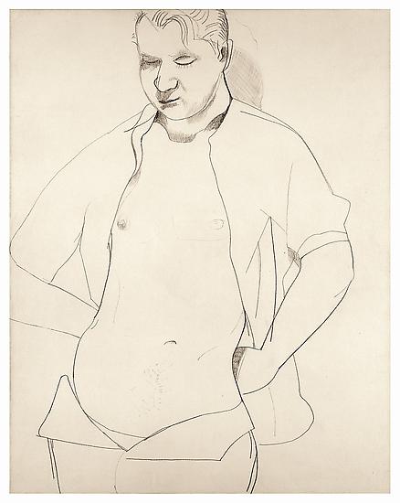 Lucian Freud, "Study of Francis Bacon"
1951
Crayon and chalk on paper
12 1/2 x 16 1/2 inches (54.7 x 42 cm)
Private Collection
© The Lucian Freud Archive
Photo © Lucian Freud Archive