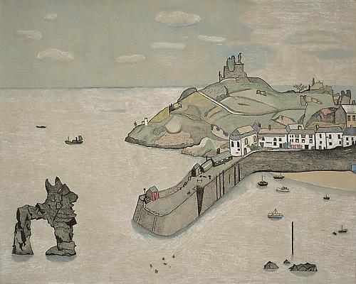 Lucian Freud, "Tenby Harbour"
1944
Crayon on paper
16 1/4 x 20 1/2 inches (41.2 x 52 cm)
National Museum of Wales
© The Lucian Freud Archive
Photo Courtesy National Museum of Wales Image