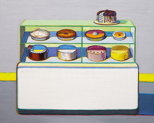 Wayne Thiebaud, "Cold Case," 2010/2011/2013, oil on canvas, 48 x 60 inches (121.9 x 152.4 cm), Art (c) Wayne Thiebaud / Licensed by VAGA, New York, NY Image