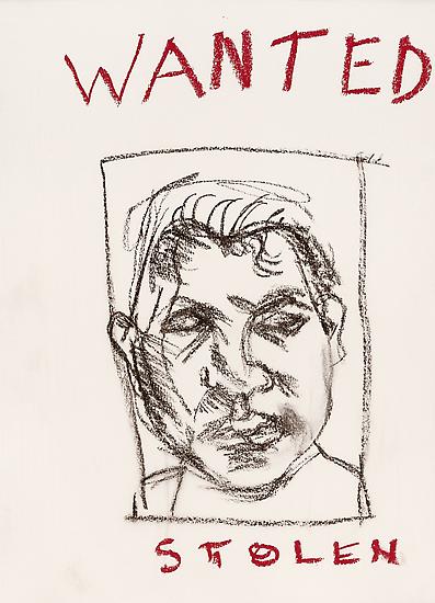 Lucian Freud, "Wanted"
2001
Charcoal and pastel on paper
11 1/2 x 16 inches (29.2 x 40.6 cm)
Private Collection
© The Lucian Freud Archive
Photo © Lucian Freud Archive