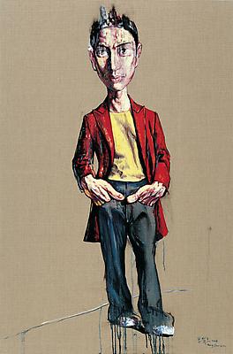 Zeng Fanzhi, "Portrait 08-12-6" 
2008
Oil on canvas
59 1/2 x 41 3/8 inches (151 x 105 cm) Image