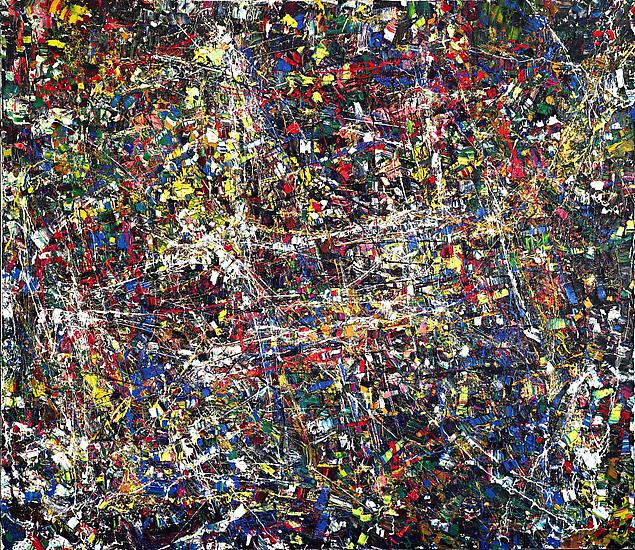 Jean Paul Riopelle, Quinze Chevaux Citroën (Fifteen Horsepower Citroën)
1952
Oil on canvas
75 x 90 1/2 inches (190 x 230 cm)