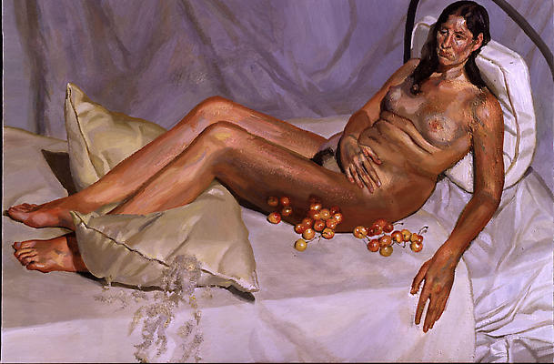 Lucian Freud, "Irishwoman on a Bed," 2003-4
Oil on canvas, 40 x 60 1/8 inches Image