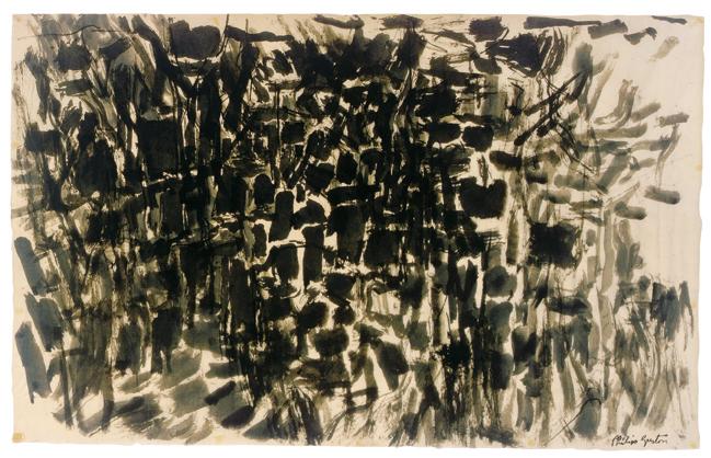 Philip Guston, "Untitled," c. 1953
Ink on paper, 24 1/2 x 39 inches