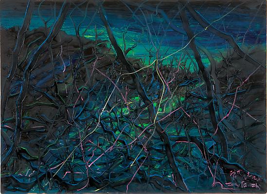 Zeng Fanzhi, "Untitled 08-4-1"
2008
Oil on canvas
31 1/2 x 43 1/4 inches (80 x 110 cm) Image