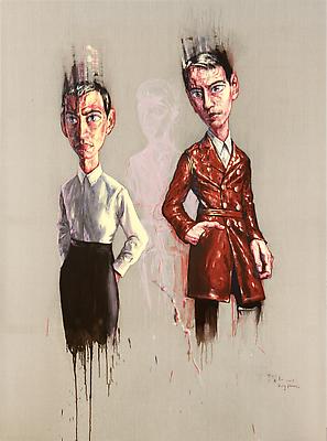 Zeng Fanzhi, "Portrait 08-7-1"
2008
Oil on canvas
98 3/8 x 66 7/8 inches Image