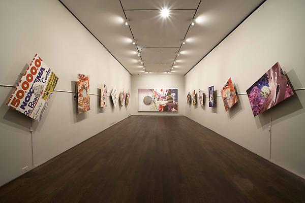 Installation view of works from "The Hole in the Wallpaper" series (works stationary) and "Speed of Light Illustrated" (2008)
Acquavella Galleries, 2010 Image