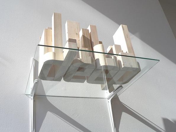 Deep (1, Sculpture), 2005
Pine, glass shelf
14 x 22 x 18 inches
Edition of 3