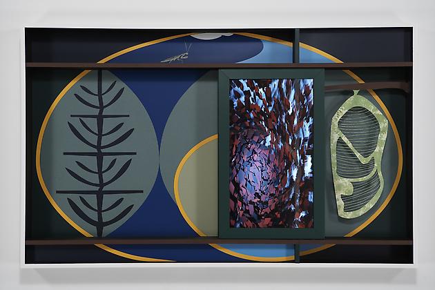 Spiral, 2007
Custom software, LCD screen, formica, acrylic plastic, gouache on paper, lacquered wood
44 1/2 x 72 x 6 inches
SGI620