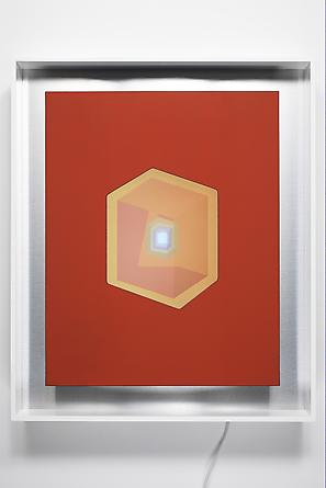 Morada III (Fire), 2008
Custom software, Apple Mini, LCD screen, lacquered wood, paint, Formica
36 x 30 x 6 inches
SGI878