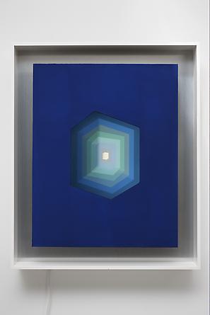 Morada IV (Water), 2009
Custom software, Apple Mini, LCD screen, lacquered wood, paint, formica
36 x 30 x 6 inches
SGI969