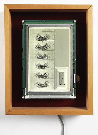 Clock Piece, 1998
Custom software, Macintosh PowerBook 170, wood
15 x 13 x 3 1/2 inches
SGI2704