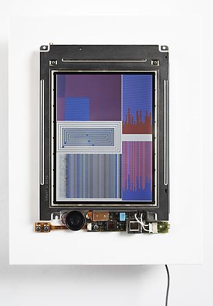 Color Panel v1.0, 1999
Custom software, Apple PowerBook 280c, acrylic plastic
13 1/2 x 10 1/2 x 3 inches
Edition of 12
SGI2705