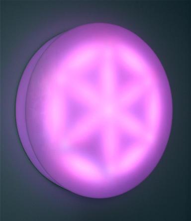 Hexad, 2002
Plexiglas, LEDs, custom software, electrical hardware
60 x 60 x 9 inches
Edition of 3