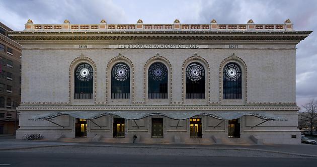 Stars, 2007
Site specific installation: Brooklyn Academy of Music, NY
White LEDs, aluminum, custom software, electrical hardware
5 units: each 140 x 140 x 4 inches