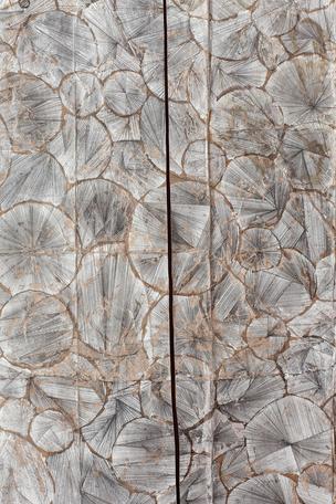 Untitled (detail)
2013 - 2104
white-out,crayon,pencil drawing on found paper
408 x 121 cm