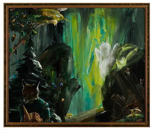 Innan ängeln blev skadad 
2010
mixed media on panel
147 x 172 cm