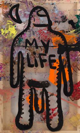 Untitled, 2015
acrylic and oil on plastic
102 x 61 cm