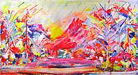The Hudson River     
2008
acrylic on canvas
213,5 x 396 cm